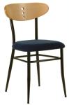 Bistro chair oval upholstered